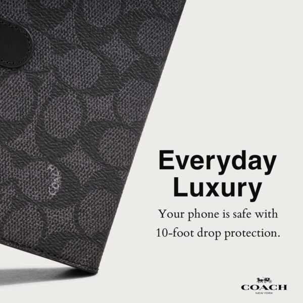 Coach Folio Signature Charcoal - iPhone 15 Pro