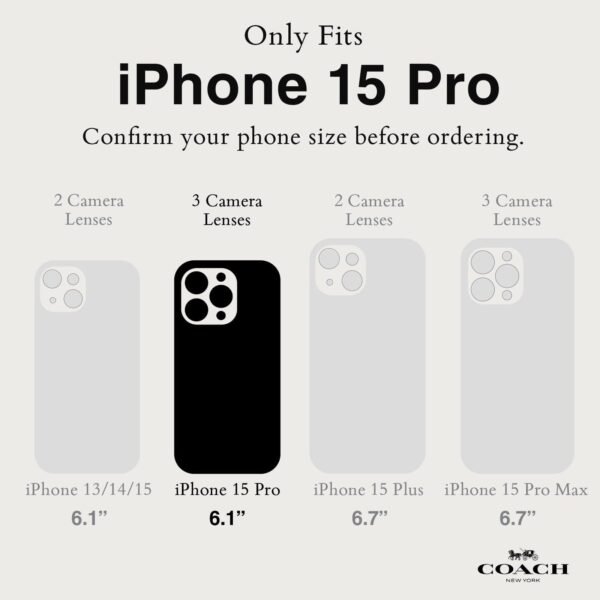 Coach Leather Slim Wrap Signature Repeat Rexy - iPhone 15 Pro