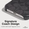 Coach Slim Wrap Signature Canvas Charcoal - iPhone 15 Pro