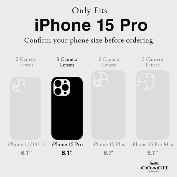 Coach Slim Wrap Signature Canvas Charcoal - iPhone 15 Pro
