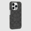 Coach Slim Wrap Signature Canvas Charcoal - iPhone 15 Pro