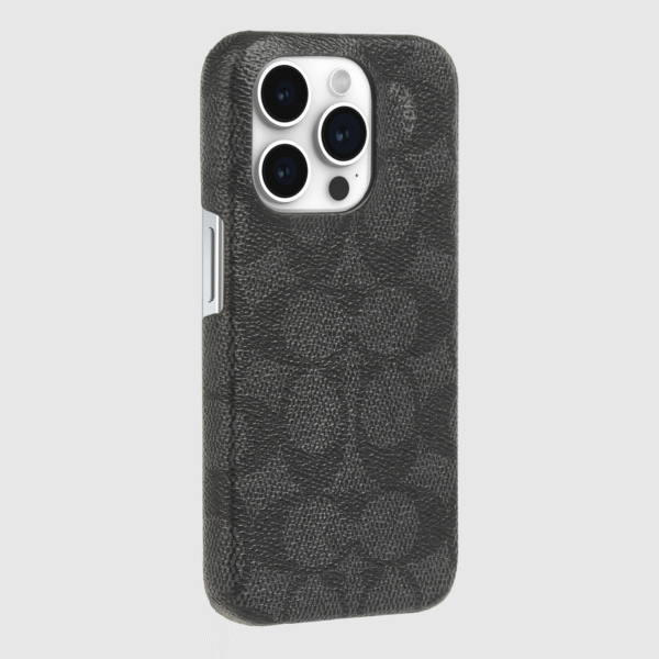 Coach Slim Wrap Signature Canvas Charcoal - iPhone 15 Pro