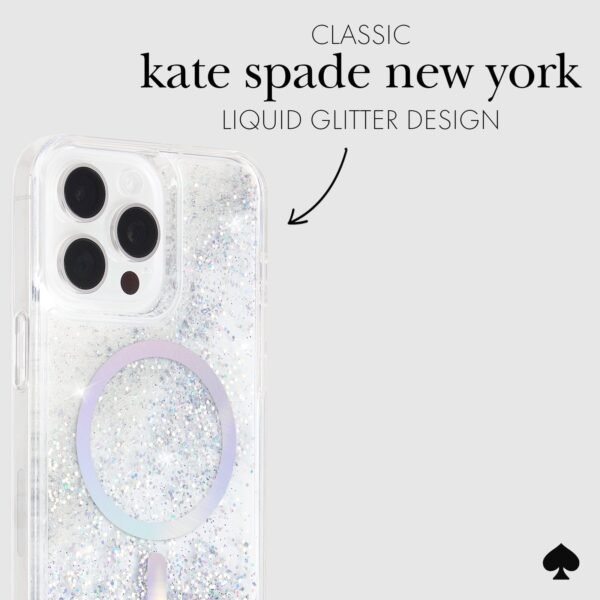 kate spade new york Liquid Glitter Opal Iridescent MagSafe - iPhone 15 Pro