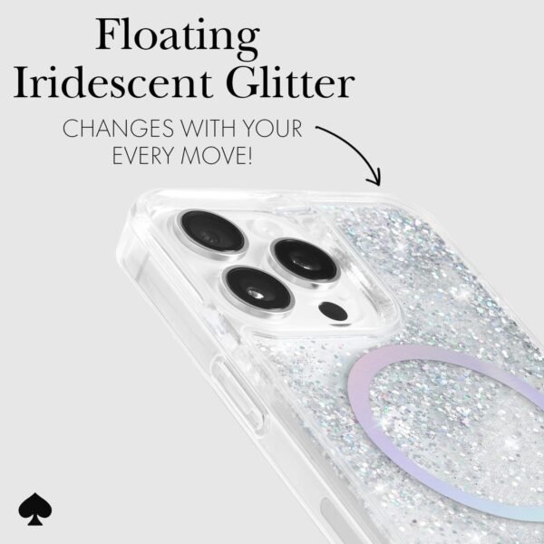 kate spade new york Liquid Glitter Opal Iridescent MagSafe - iPhone 15 Pro