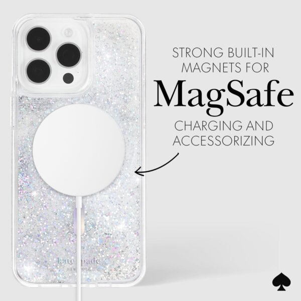 kate spade new york Liquid Glitter Opal Iridescent MagSafe - iPhone 15 Pro