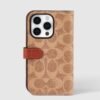 Coach Folio Signature Tan - iPhone 15 Pro