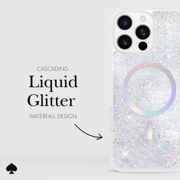 kate spade new york Liquid Glitter Opal Iridescent MagSafe - iPhone 16 Pro Max