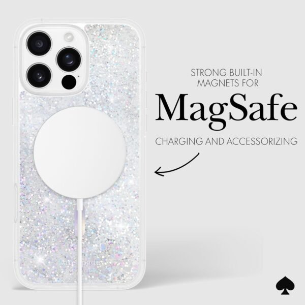 kate spade new york Liquid Glitter Opal Iridescent MagSafe - iPhone 16 Pro Max